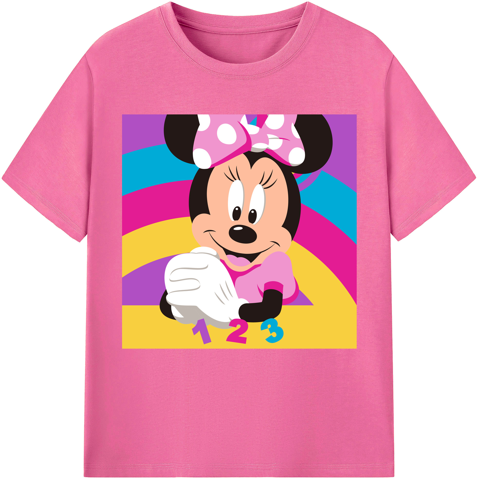 （画像用） ミッキーマウス Mickey Mouse レディースカジュアルプリントTシャツ（綿100％）